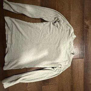 Banana Republic Light Gray Coil Slub Top